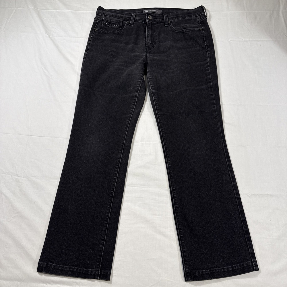 JEANS STRAIGHT Levis 505 Womens 10S (32x32) Stretch Black Cotton Blend